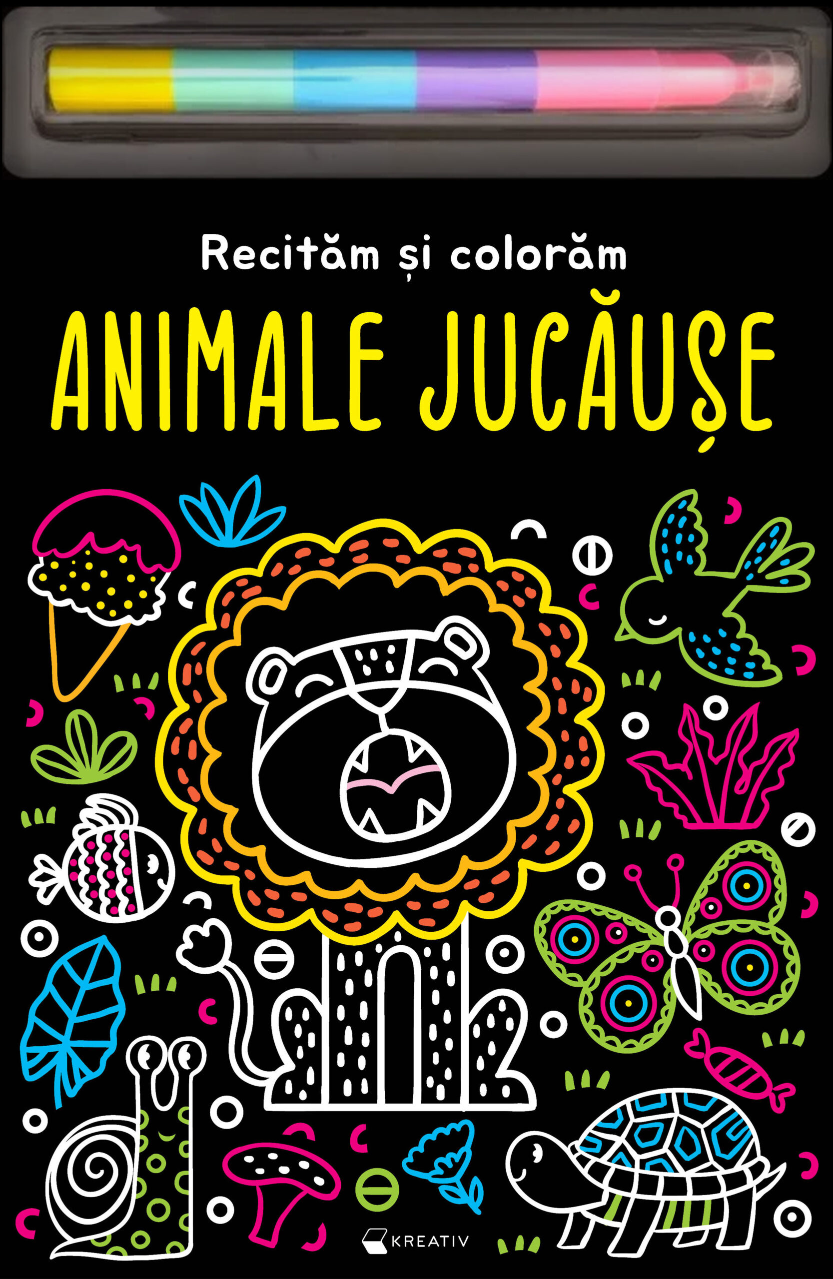 Animale jucăușe – Recităm și colorăm